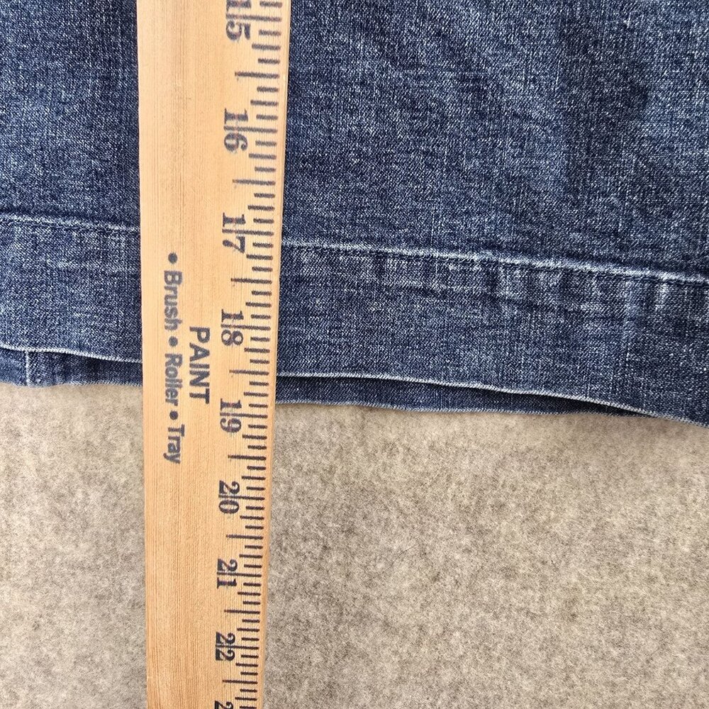 Talbots Womens Denim Mini Skirt Blue Size 8 Stretch Casual With Belt Cotton - Picture 7 of 7